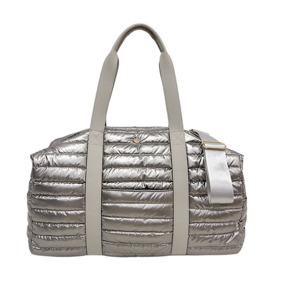 Puffer Weekender Duffle Bag – Pebble Gray
